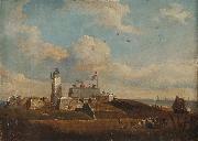 John Berney Ladbrooke Southsea Castle oil painting on canvas